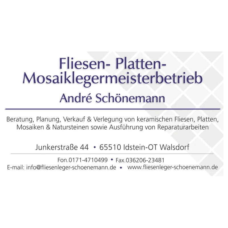 Fliesenleger André Schönemann